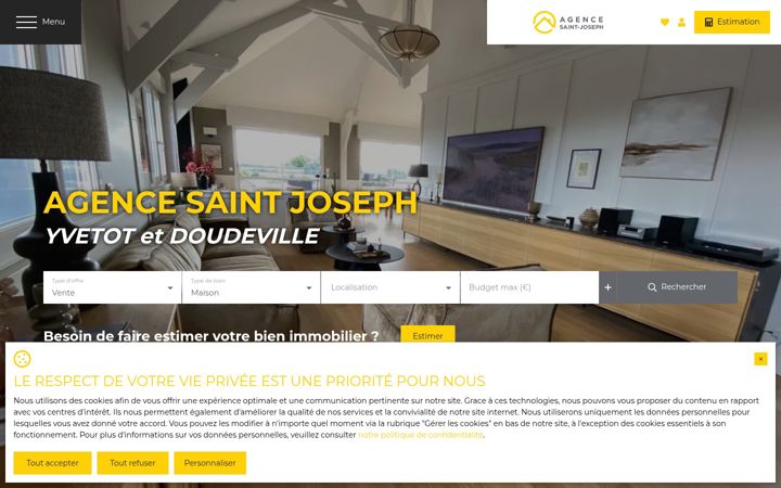 Captura de ecrã de immobiliersaintjoseph.com