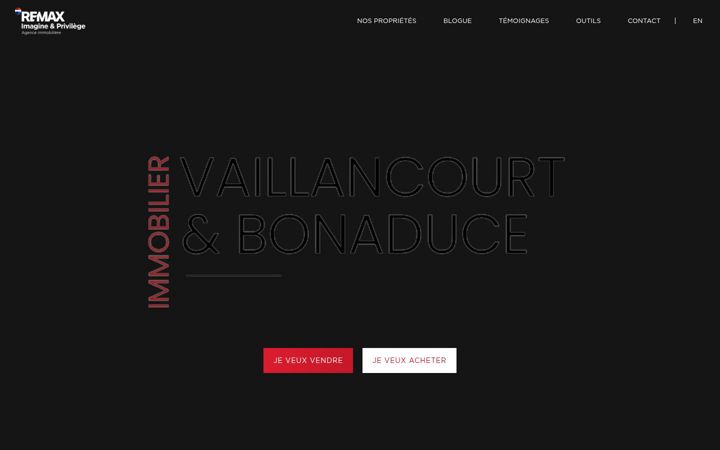 Captura de ecrã de immobiliervb.com
