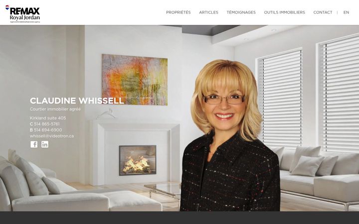 Captura de ecrã de immobilierwhissell.com