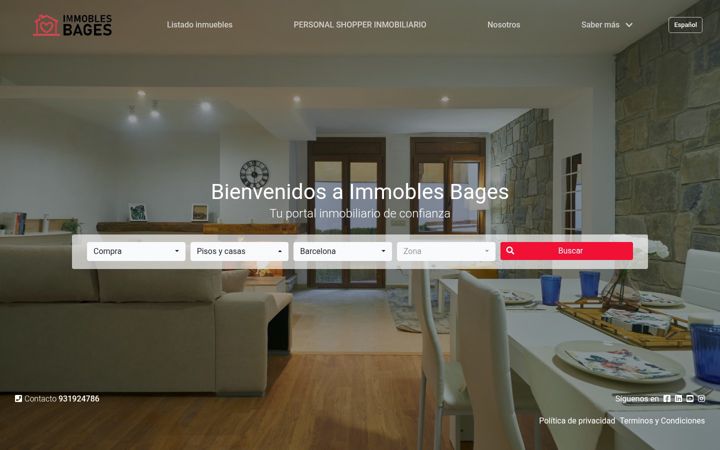 Captura de ecrã de immoblesbages.com