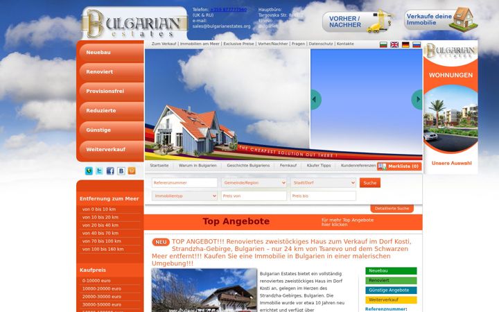 Screenshot of immobulgarien.de
