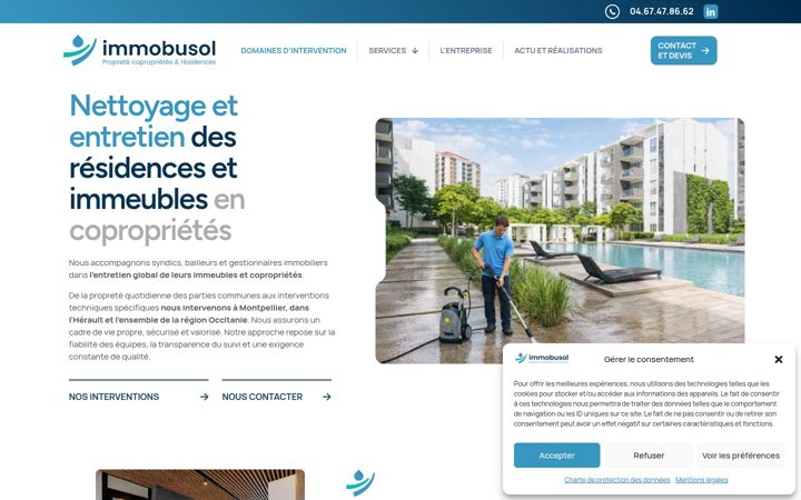 Screenshot of immobusol.fr