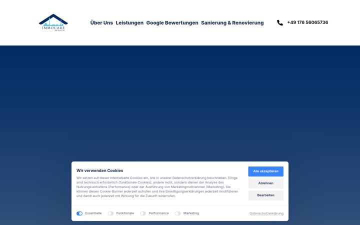 Screenshot of immocare-am-rhein.de