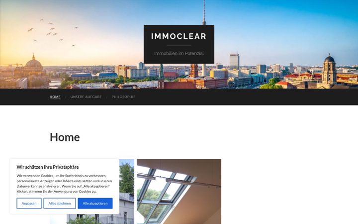 Screenshot of immoclear.de