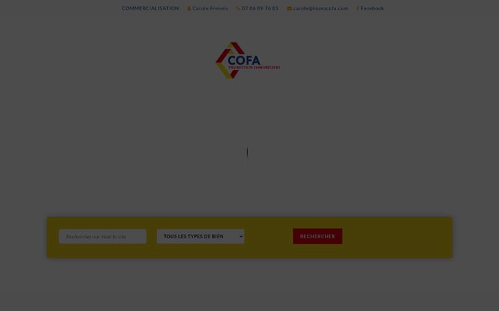 Captura de ecrã de immocofa.com