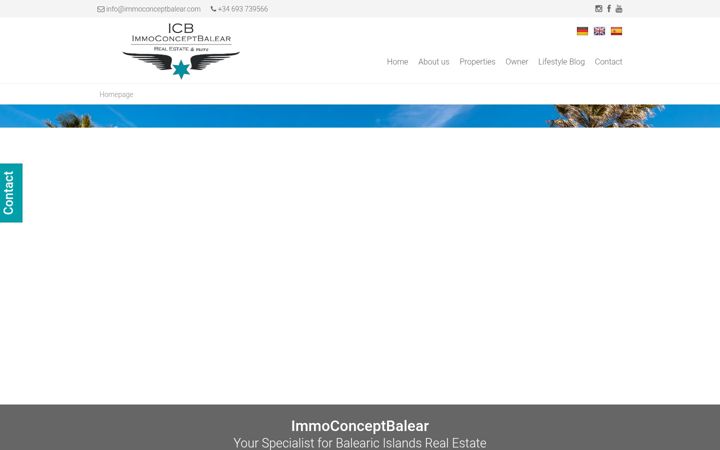 Screenshot von immoconceptbalear.com