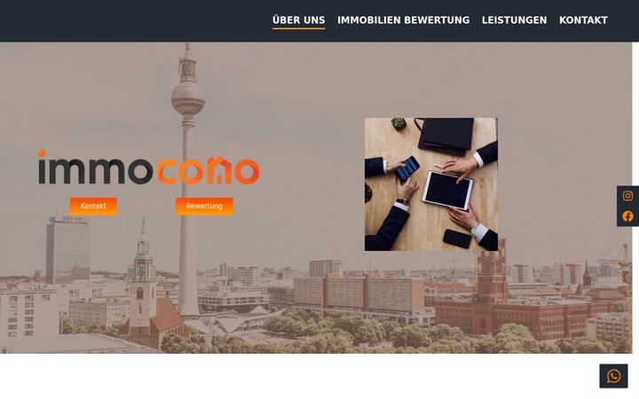Screenshot of immocono.de