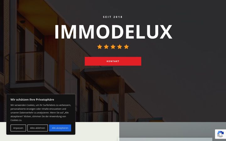 Screenshot of immodelux.ch