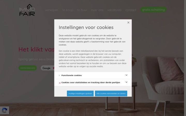 Screenshot of immofair.be