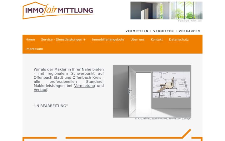 Screenshot of immofairmittlung.de