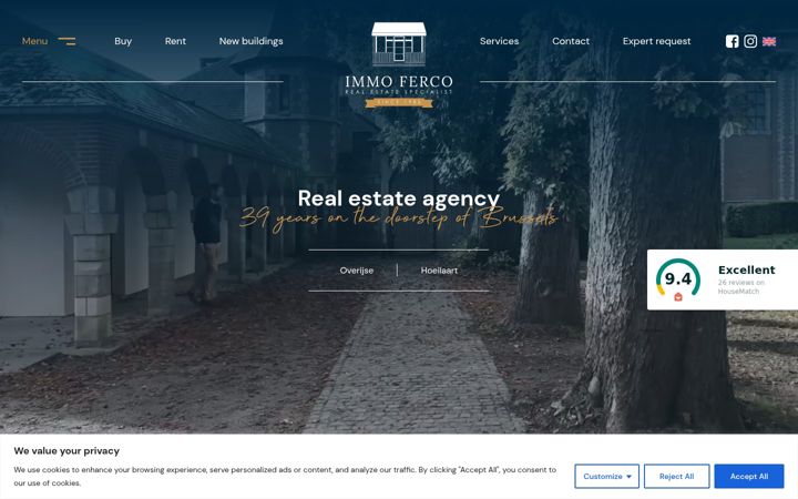 Screenshot of immoferco.be