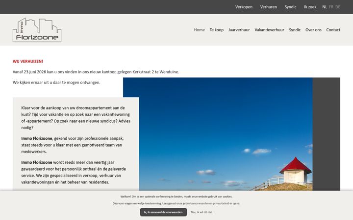Screenshot of immoflorizoone.be
