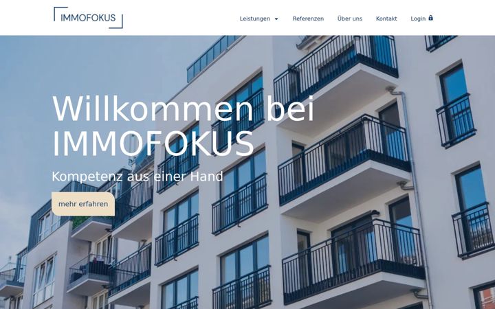 Screenshot of immofokus.de