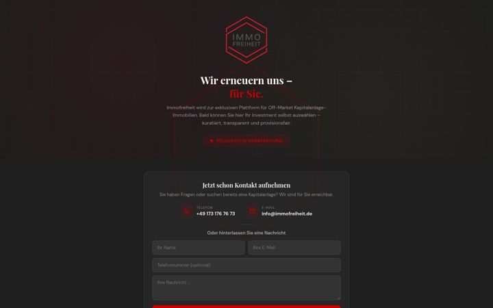 Screenshot of immofreiheit.de
