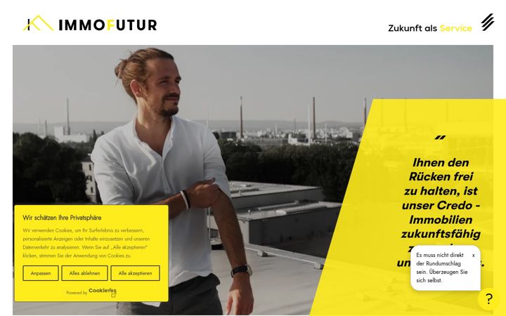 Screenshot of immofutur.de