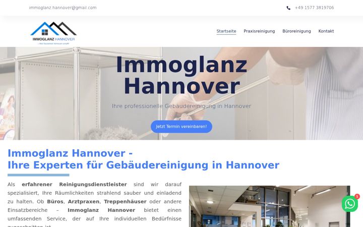Screenshot of immoglanz-hannover.de