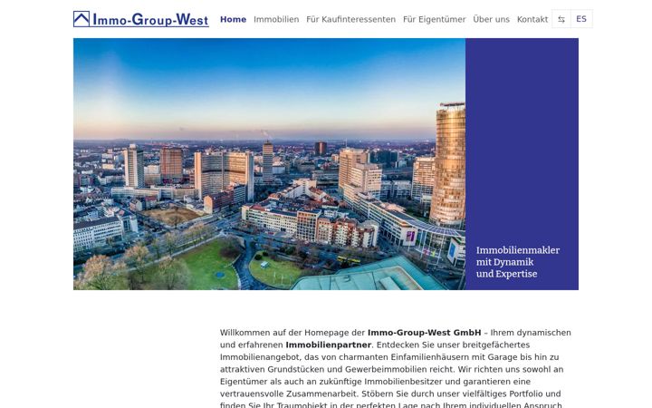 Screenshot of immogroupwest.de