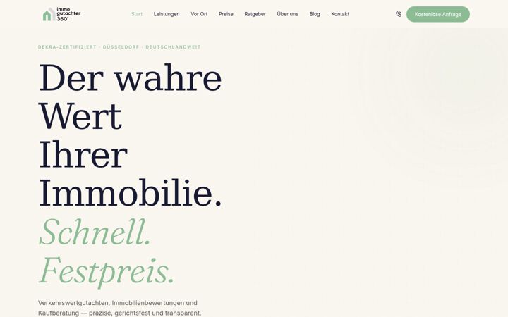 Screenshot of immogutachter360.de