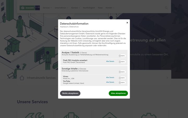 Screenshot of immoh.at