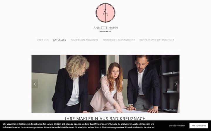 Screenshot of immohahn.de