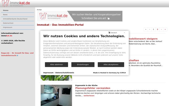 Screenshot of immokat.de