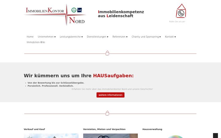 Screenshot of immokontor-nord.de