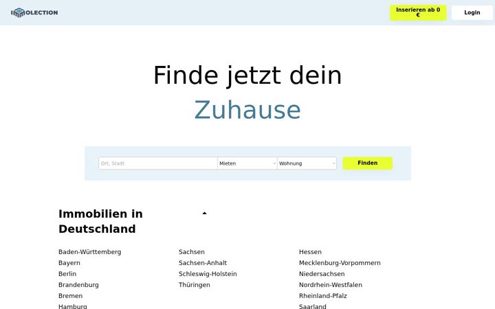 Screenshot of immolection.de