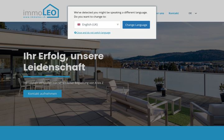 Screenshot of immoleo.ch