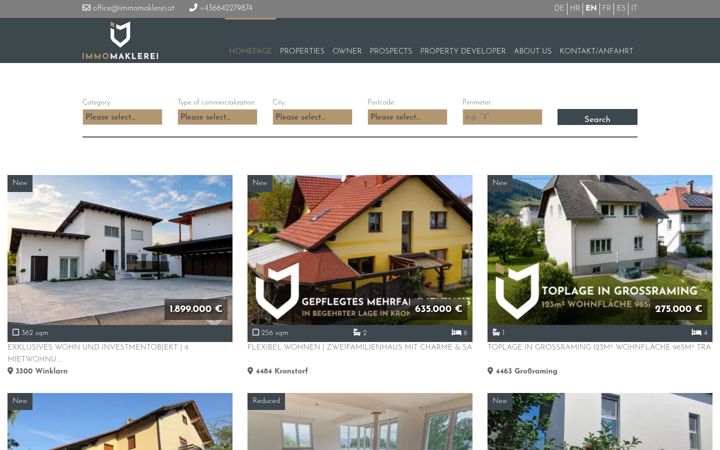 Screenshot of immomaklerei.at