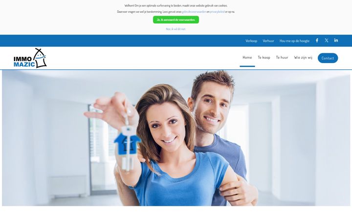 Screenshot of immomazic.be