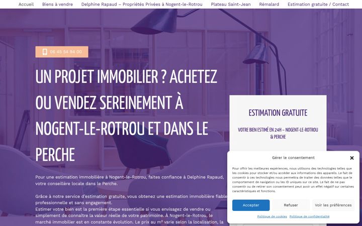 Screenshot of immonogentperche.fr