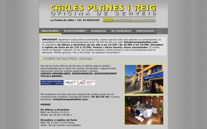 Screenshot of immopoblalillet.com