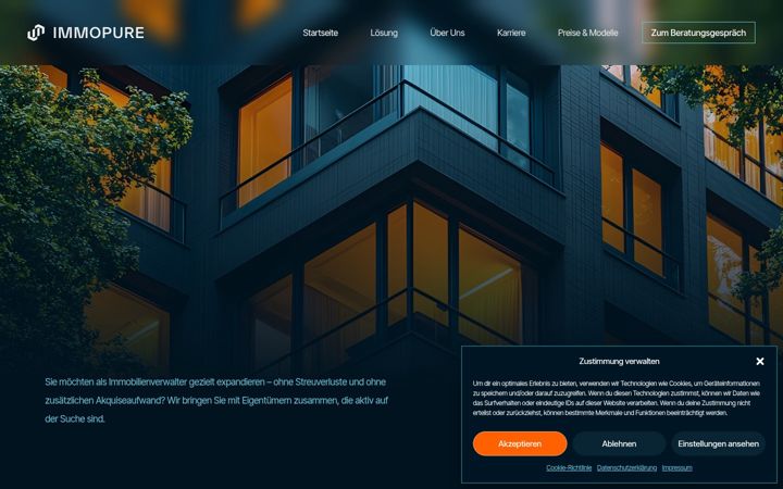 Screenshot of immopure.com
