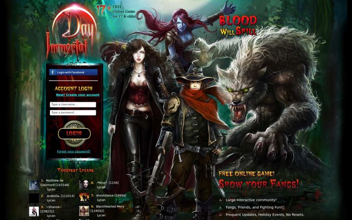 Screenshot of immortalday.com