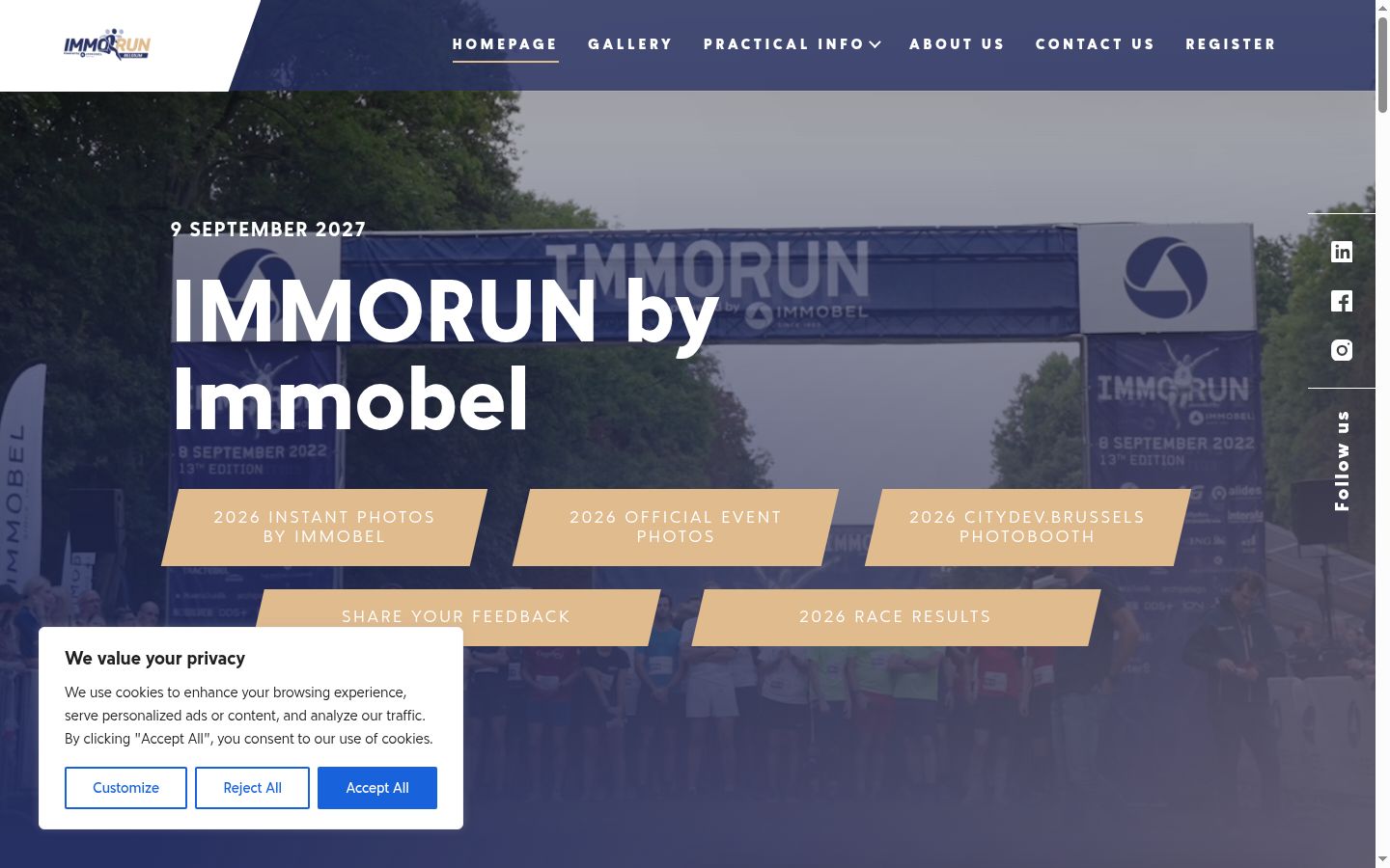 Screenshot tal-banner tal-kunsens muri qabel kwalunkwe interazzjoni