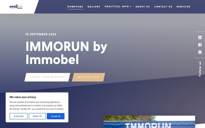 Screenshot of immorun.be