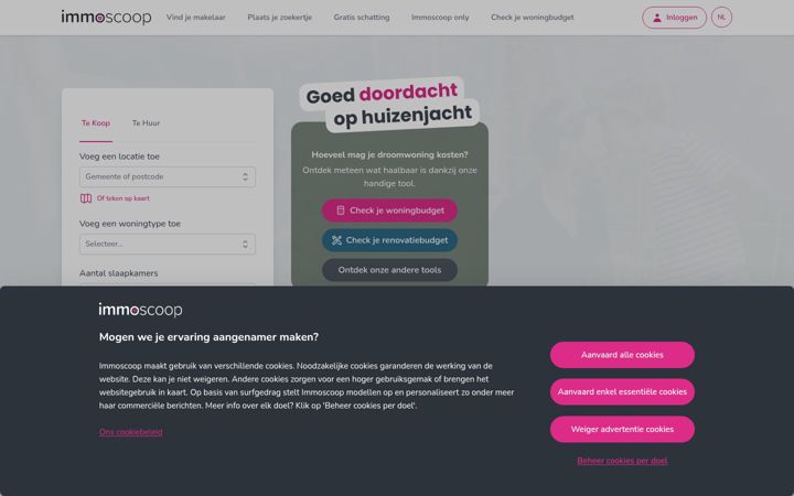 Screenshot of immoscoop.be