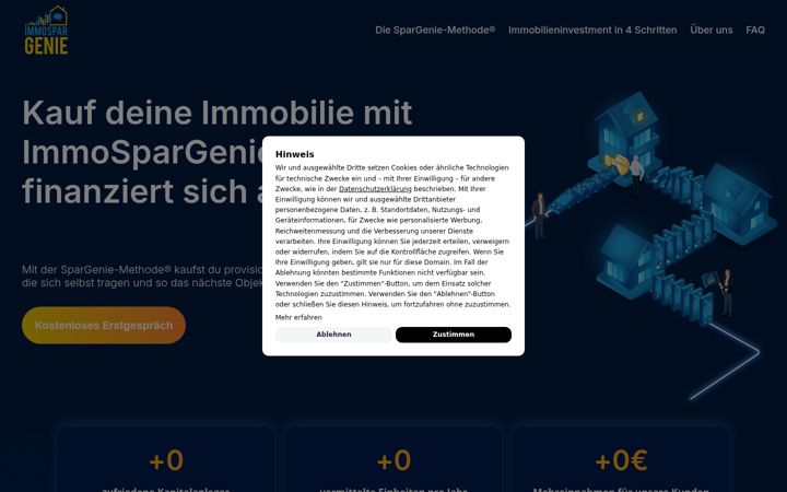 Screenshot of immospargenie.de