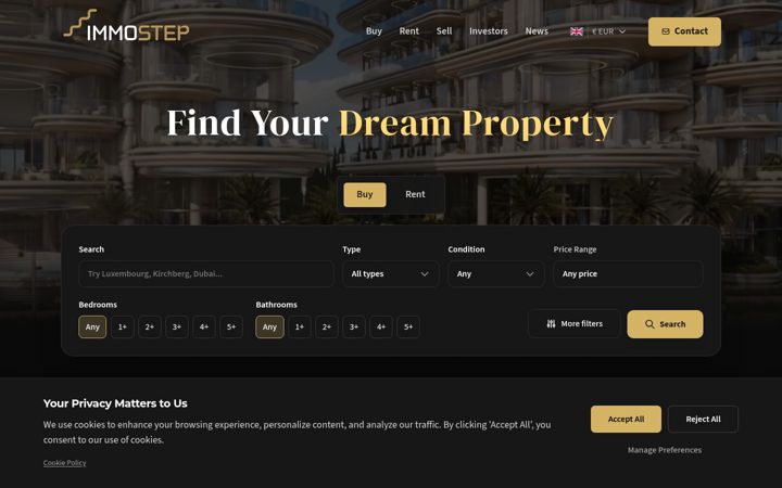 Screenshot of immostep.org