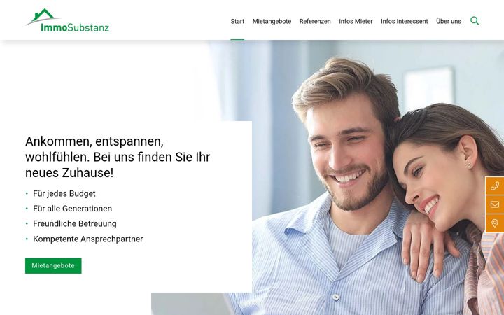 Screenshot of immosubstanz-wohnen.de