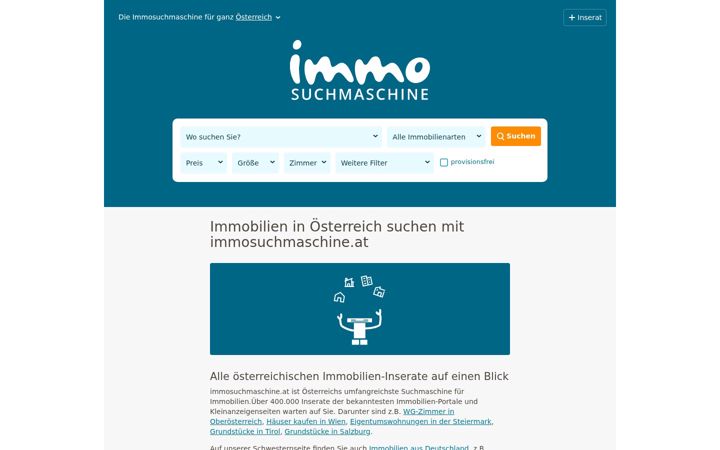 Screenshot of immosuchmaschine.at