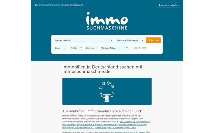 Screenshot of immosuchmaschine.de