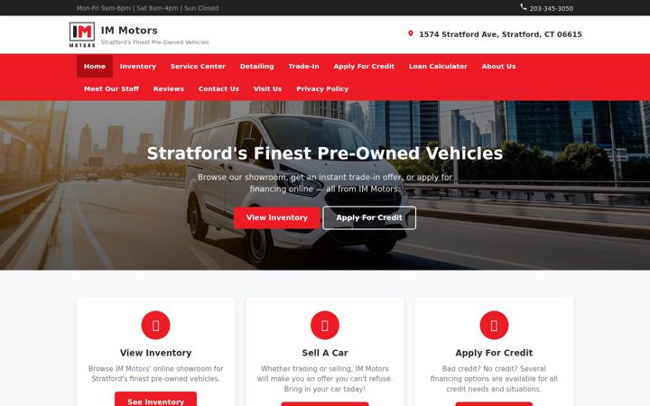 Screenshot of immotorsauto.com