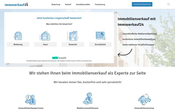 Screenshot of immoverkauf24.ch