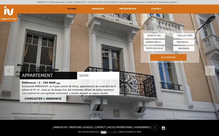 Screenshot of immovichy.com