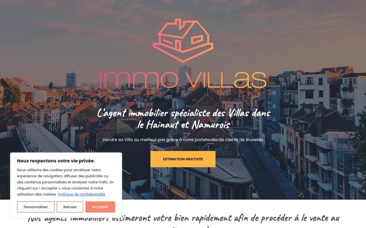 Screenshot of immovillas.be
