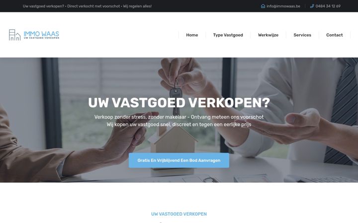 Screenshot of immowaas.be
