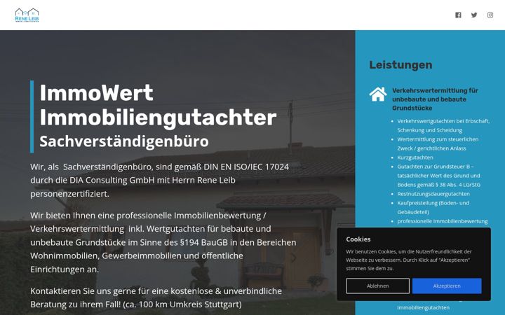 Screenshot of immowert-gutachter.com
