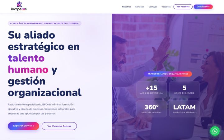 Screenshot of immpetus.com