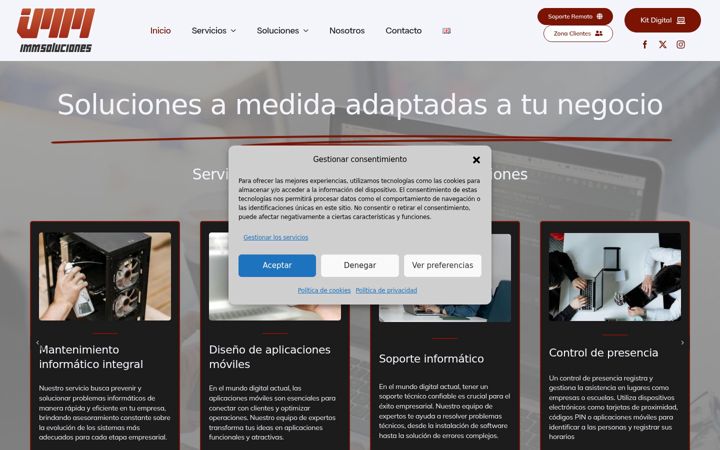 Screenshot di immsoluciones.com